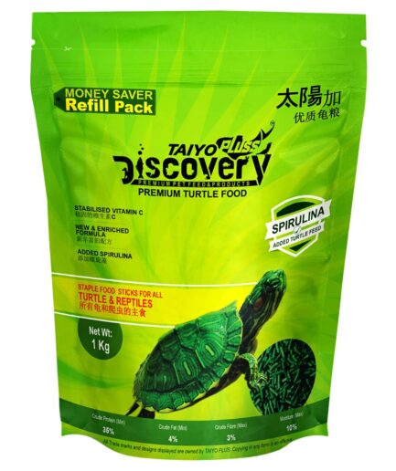 Taiyo Pluss Discovery Premium Turtle Food - 1 kg Refill Pouch Pack